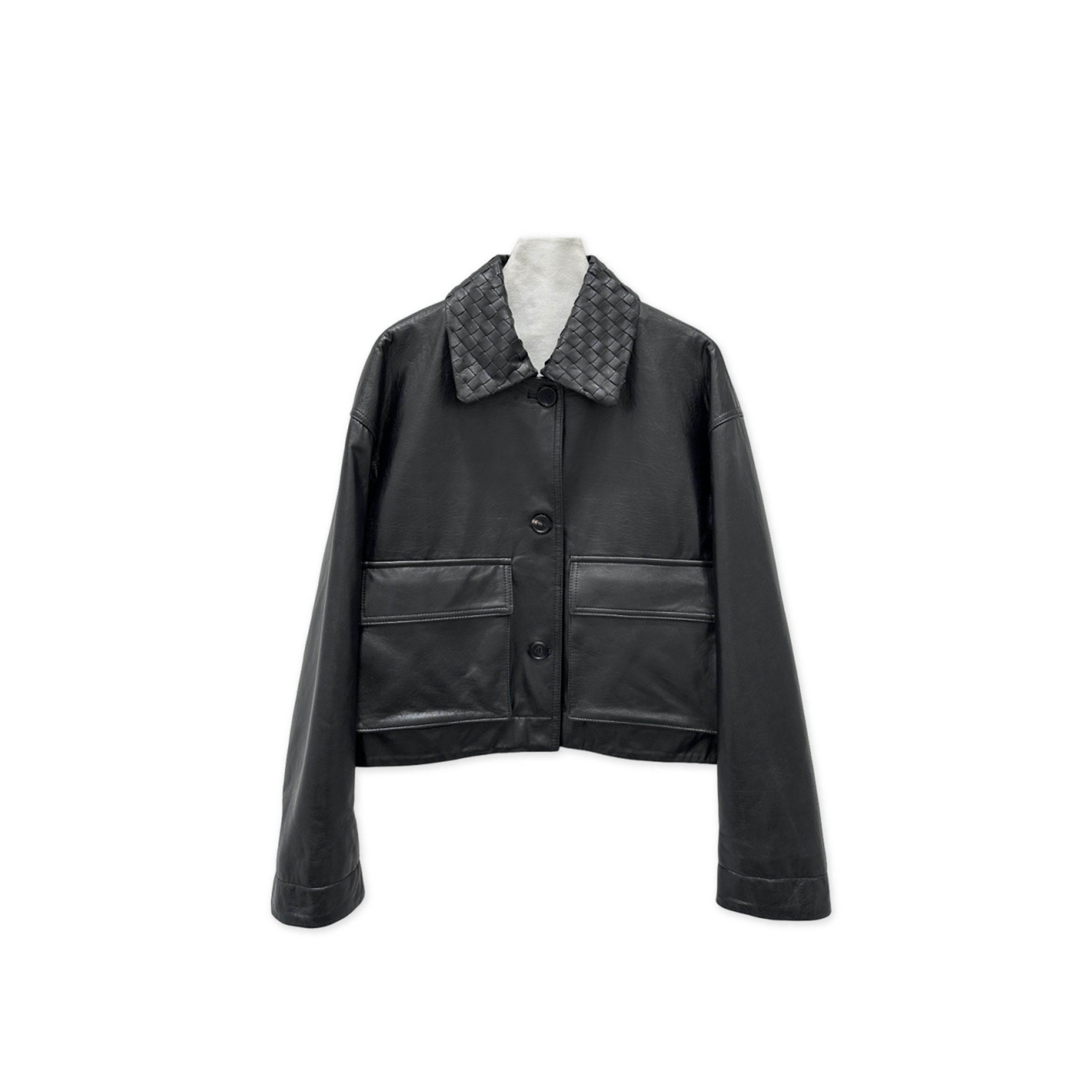BOTTEGA VENETA SHORT LEATHER JACKET